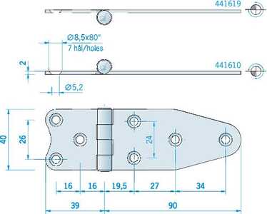 GÅNGJÄRN 129X40MM RF - 259156 - OE 441610