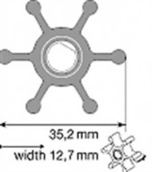 IMPELLER NITRILE - 234601 - OE 09-1077B-9